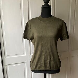 Philosophy Green Light Fitted Short Sleeve Sweater
